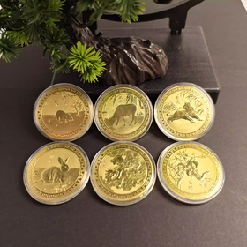 泰山文创十二生肖纪念币旅游纪念品装饰品