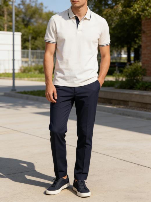 G2000男装SS26商场新款【BLACK】【免烫/棉质弹性】时尚休闲裤61461100 商品图1