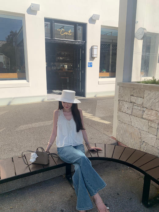 金蘑菇菇 茉莉与小豆蔻/ 纯白法式top碎花半裙套组 商品图13