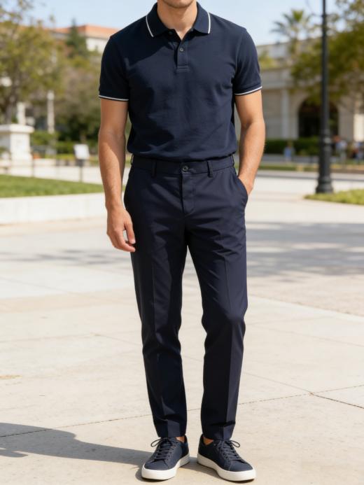 G2000男装SS26商场新款【BLACK】【免烫/棉质弹性】时尚休闲裤61461100 商品图0