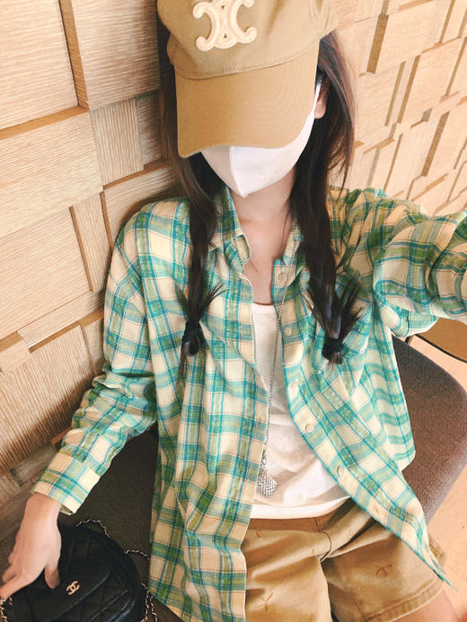 <曾小咸推荐>3.20现货秒杀 ！微信超特价！韩系撞色格子衬衫 日常189.99 立减110 秒杀79.99！！ 商品图8