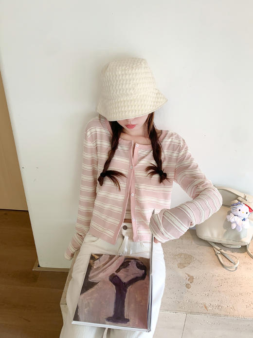 <曾小咸推荐>3.20现货秒杀 ！微信超特价！韩系条纹针织开衫 日常119.99 立减60 秒杀59.99！！ 商品图7