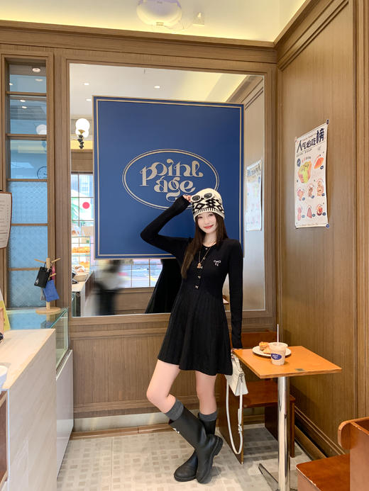 <曾小咸推荐>3.19现货秒杀 ！微信超特价！韩系刺绣针织连衣裙 日常199.99 立减110 秒杀89.99！！ 商品图7