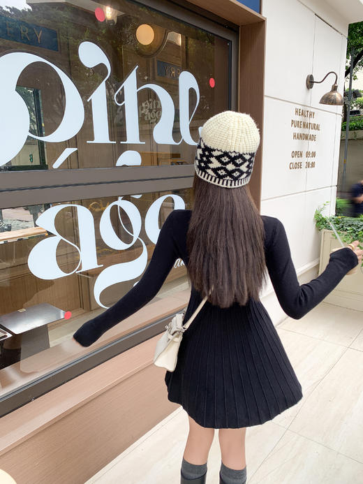 <曾小咸推荐>3.19现货秒杀 ！微信超特价！韩系刺绣针织连衣裙 日常199.99 立减110 秒杀89.99！！ 商品图5