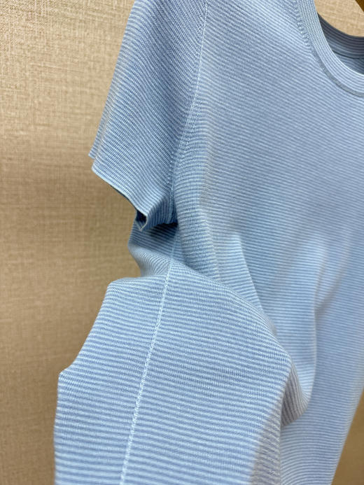 圆领条纹羊毛短袖 商品图6