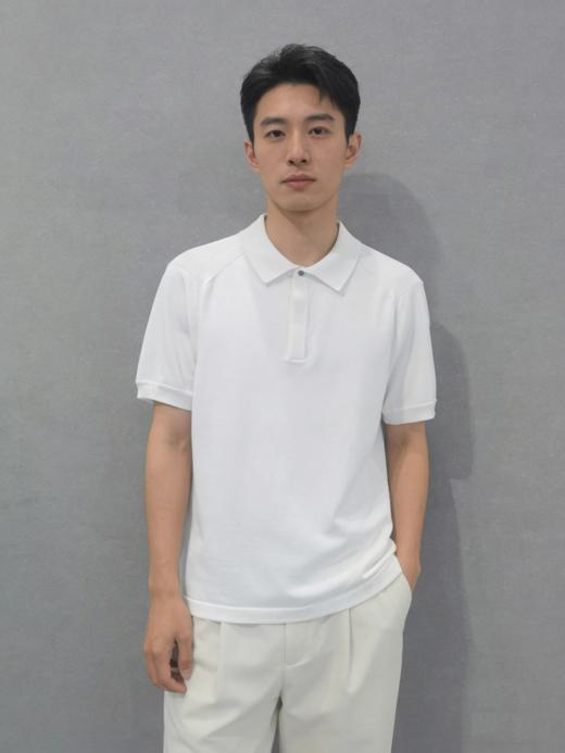 G2000男装SS26商场新款【BLACK】【桑蚕丝混纺】针织POLO衫61471018 商品图1