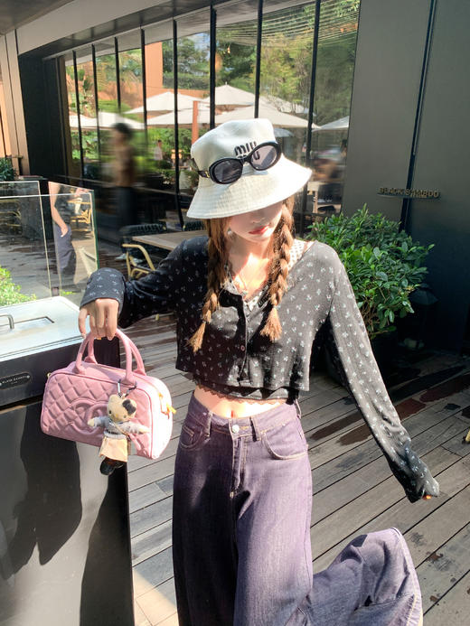 <曾小咸推荐>3.21现货秒杀 ！微信超特价！拼接小碎花开衫+吊带套装 日常199.99 立减120 秒杀79.99！！ 商品图7