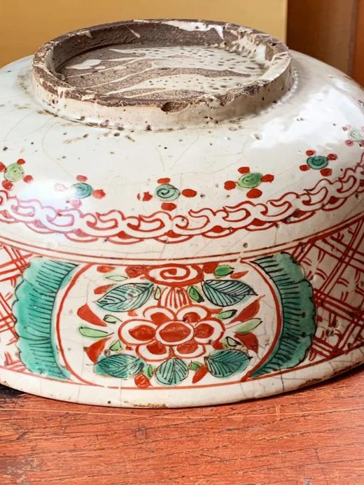 漳州窑红绿彩绘花鸟碗，顺丰包邮 商品图9