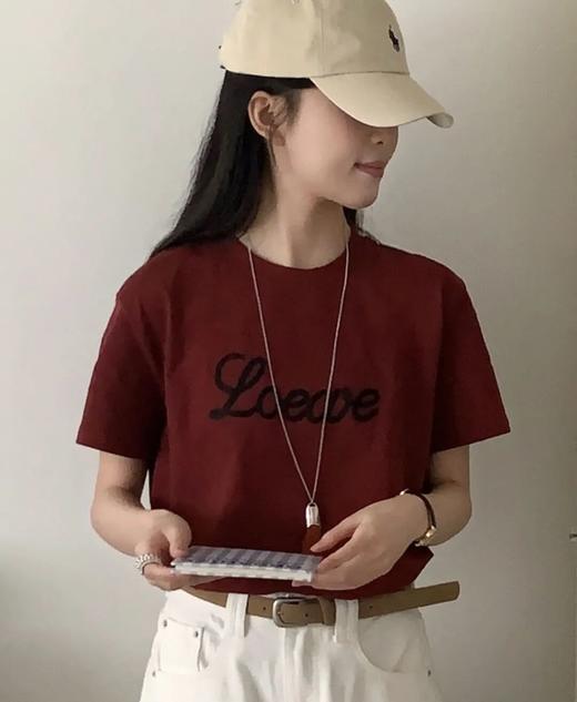 罗&威26SS早春草写手工刺绣正肩纯棉短袖T恤 商品图2