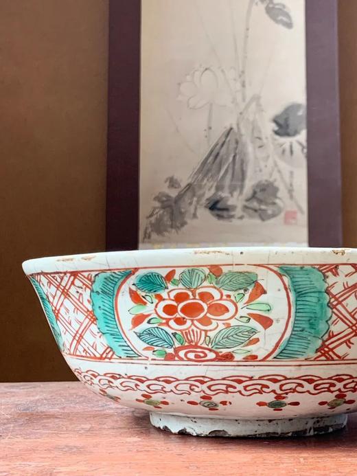 漳州窑红绿彩绘花鸟碗，顺丰包邮 商品图12
