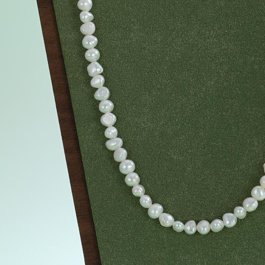 子佩集【月影涟漪】银S925珍珠AOYA奥雅项链【SGN0490001】5mm珠巴洛克2512 商品图1