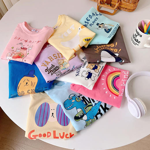 【舒服透气！耐洗不缩水】童装t恤短袖儿童半袖女童韩版宝宝上衣洋气潮2026新款男童夏装。xa 商品图2