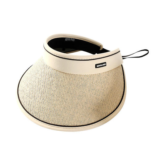 【大帽檐更防晒，可卷收纳】夏季拉菲草防晒空顶帽 防晒UPF50+ 草编+黑胶双层防晒 大帽檐 头围可调 时尚百搭 商品图4