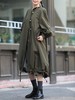 TYNVIE 气球袖防水抽绳派克大衣-橄榄色 商品缩略图5