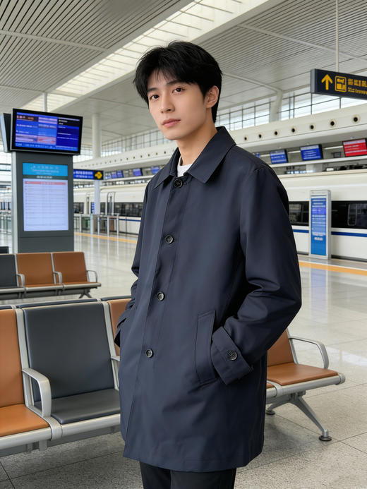 罗蒙春秋经典通勤百搭男士夹克风衣外套 商品图13