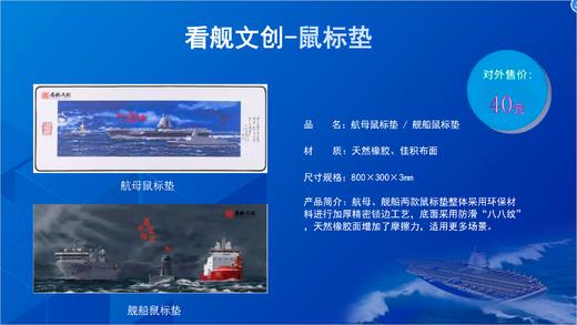 【中船官方舰船鼠标垫】80×30 大号加厚・天然橡胶・精密锁边 ds（zc） 商品图0