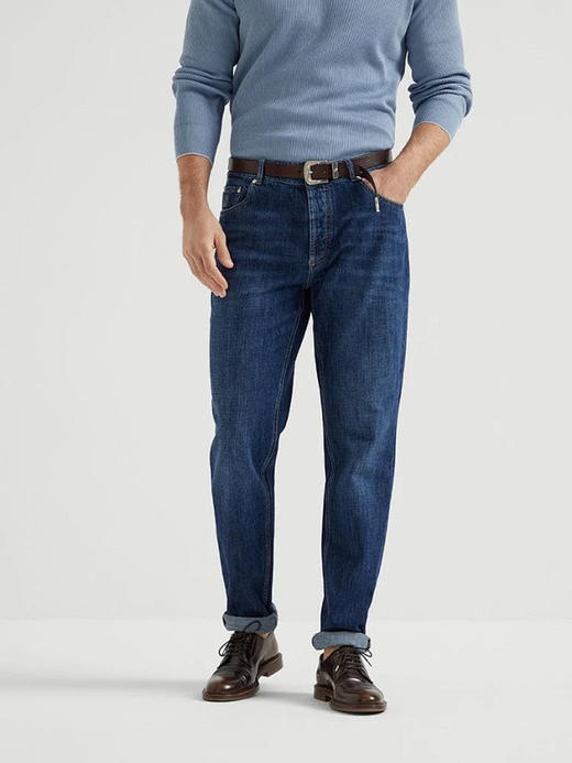 【3月20日 周末秒杀 直接调价 下单即可】Brunello Cucinelli（BC）经典五袋常规小直筒 水洗牛仔裤 男女都可穿 商品图3