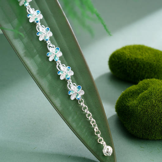 子佩集【相遇花开】S990银手链【MXSL010】花丝珐琅彩2510 商品图8