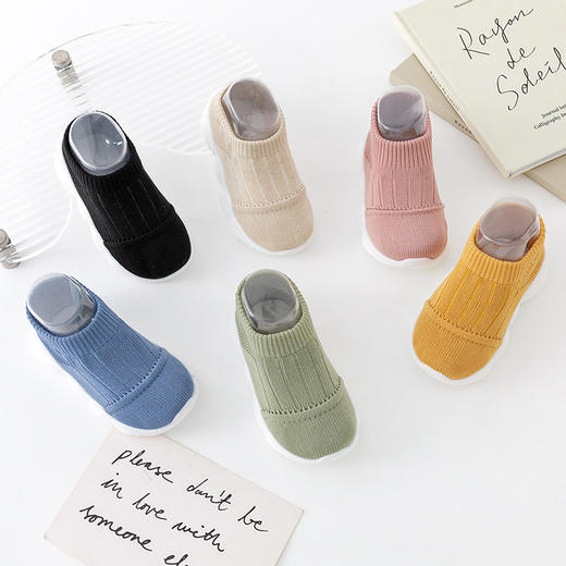 春秋新款宝宝学步鞋软底防滑婴童鞋1—3岁儿童地板鞋一脚蹬飞织鞋 商品图2