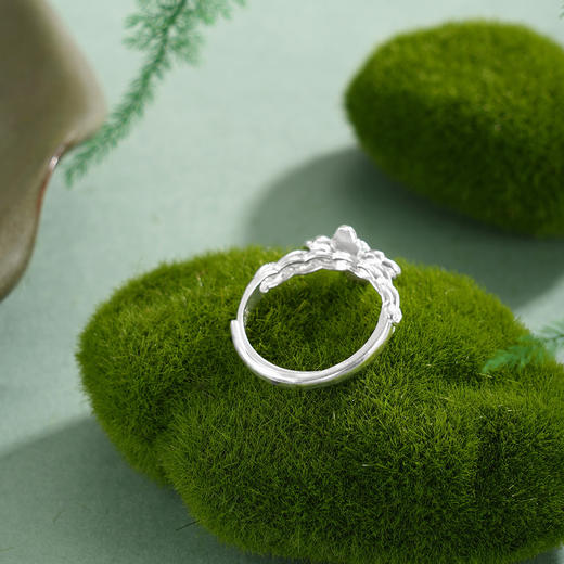 子佩集【花开景明】S990银戒指【YXYLJZ015】四叶草花丝珐琅彩2510 商品图6