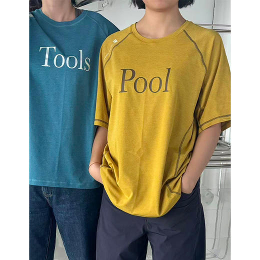 CryingCenter不同场景的员工服汗渍隐身撞色线插肩袖T恤 汗空面料 商品图5