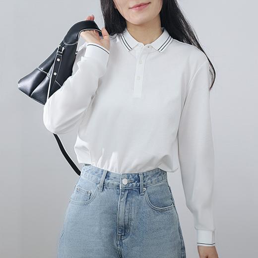 【西尔奴丝光棉长袖polo衫】|男女同款，休闲、时尚、百搭 72h发货 商品图2