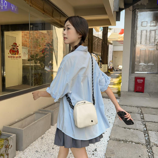 小巧实用 巨能装！【胖fufu贝壳蛋蛋包】（送可拆卸拎绳）六色可选 尼龙防水 手拎斜挎两用 日常通勤 简约外出 #M663 商品图9