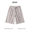 SDSA男装2026新款高贵轻奢韩版系纯色带松紧腰短裤休闲百搭直筒 商品缩略图0