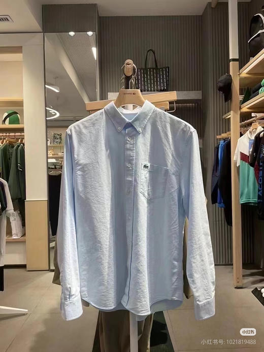 鱼 新款纯棉舒适百搭口袋刺绣纯色长袖衬衫 Z-15882 商品图5