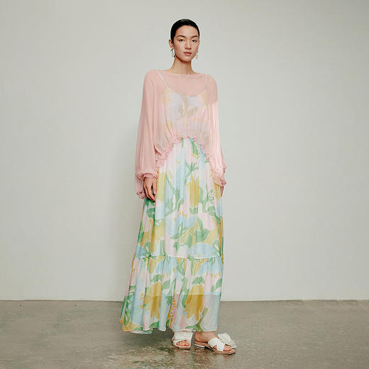 【林栖设计小店】手工钉珠|百搭多色桑蚕丝花边轻盈飘逸2026夏新款真丝衫1962168 商品图1