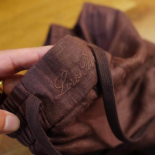 【3月20日 周末秒杀 直接调价 下单即可】Loro Piana LP 诺悠翩雅 高端雨露麻 亚麻 男士休闲裤 商品图12