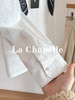 专柜实拍【全棉亲肤好穿！】拉夏贝尔/La Chapelle翻领排扣印花小众设计感高级简约气质长袖衬衫上衣 商品缩略图7