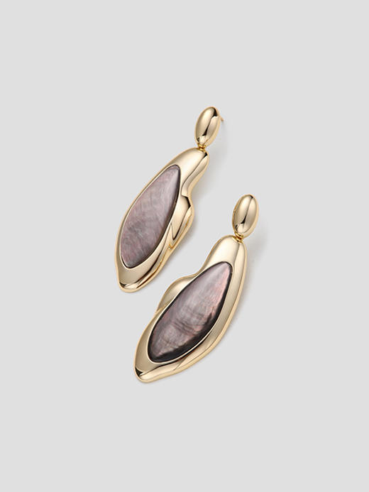 ANATTA｜E-P03-1GDMP Pebble I Earrings  [ 黑贝母 耳环 ]【鹅卵石Pebble】 商品图2