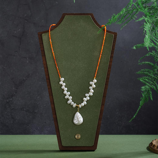 子佩集【时空沙漏】银S925珍珠AOYA奥雅项链【SGN0550003】13*19mm大珠巴洛克2512 商品图0