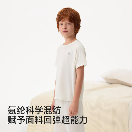 英氏儿童套装夏季男女童10A抗菌吸湿速干短袖裤子组合家居服套装 商品图2