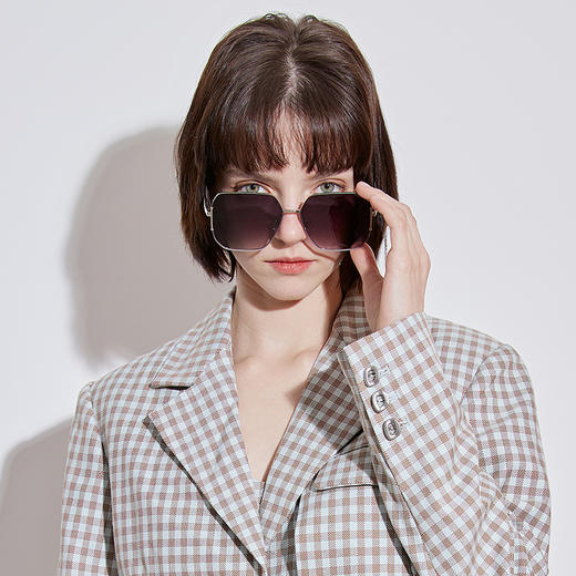 ZERSER姿森2025墨镜女士时尚潮流大框防晒防紫外线显瘦夏季太阳镜J576 商品图1