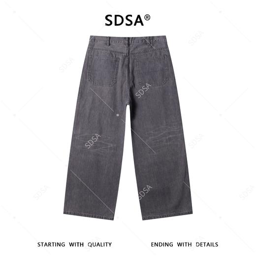SDSA男装2026新款高贵轻奢美式复古宽松直筒牛仔裤百搭时尚裤子 商品图4