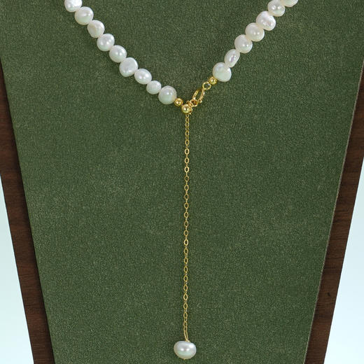 子佩集【月影涟漪】银S925珍珠AOYA奥雅项链【SGN0490001】5mm珠巴洛克2512 商品图3