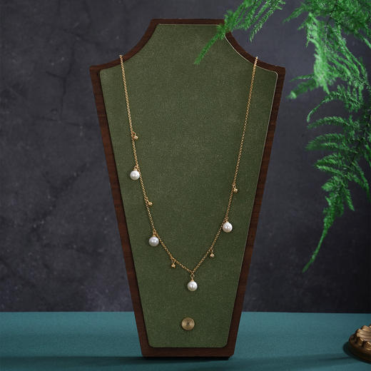 子佩集【苏韵珠华】银S925珍珠AOYA奥雅套链【MLTL003】6mm珠镀金流苏2512 商品图0