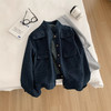 洋气复古小香风牛仔外套！2026女水洗钴蓝色金扣立领小个子短款开衫春季！ 商品缩略图4