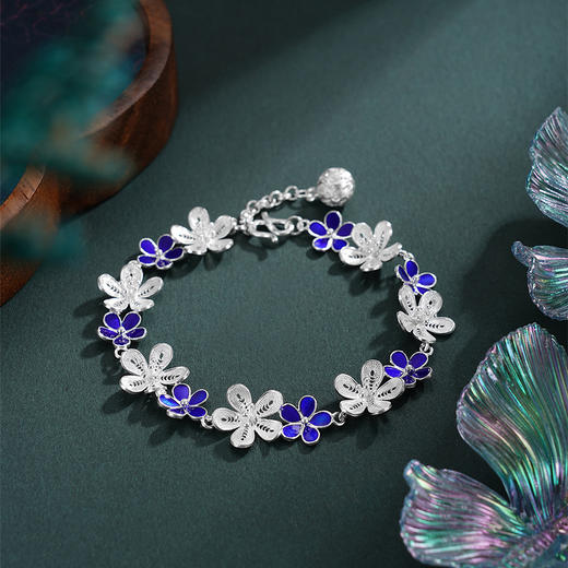 子佩集S990银【樱花】手链【WBLSHSL-4】花丝珐琅彩2510 商品图8