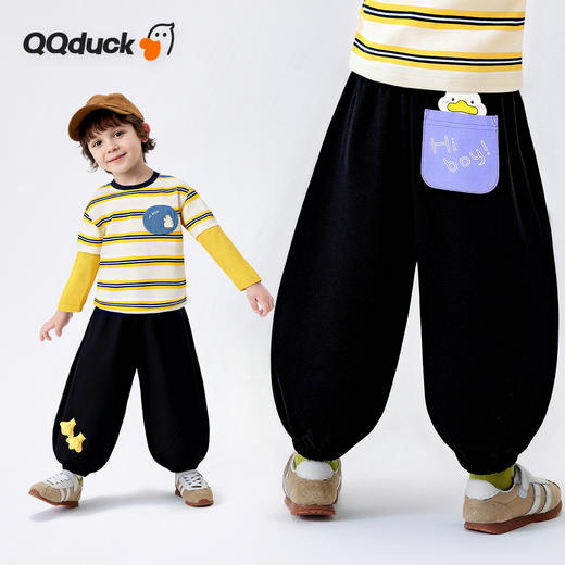 【10A抑菌 100%棉】【90-130】【可可鸭】男童春秋束脚卫裤 商品图0