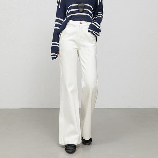 土耳其新升级弹力牛仔妖精裤高腰修身显瘦马蹄喇叭裤 商品图4