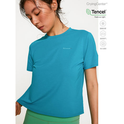 CryingCenter 圆领正肩凉感冰皮短袖t恤 女款 哭喊中心 商品图3