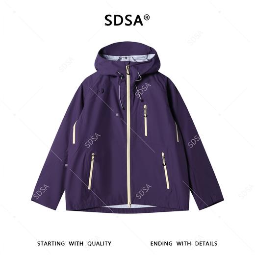SDSA男装2026新款高贵轻奢时尚机能风拉链立领连帽夹克冲锋衣百搭 商品图0
