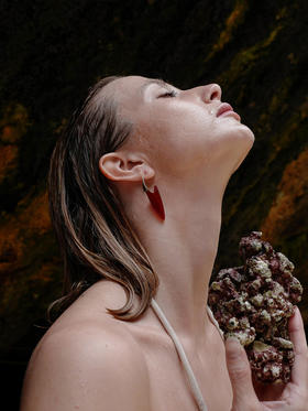 ANATTA｜E-C07-RD Large Drop Earrings [ 加大版 红玉髓 耳环 ]【循Countinuum Line】