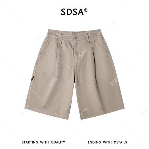 SDSA男装2026新款高贵轻奢休闲百搭纯色大口袋工装短裤韩系裤子 商品图0