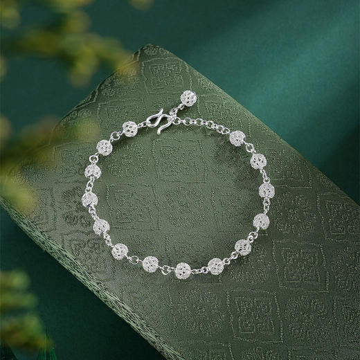 子佩集S990银【白水鉴心】手链【QFSL008】花丝2510 商品图8