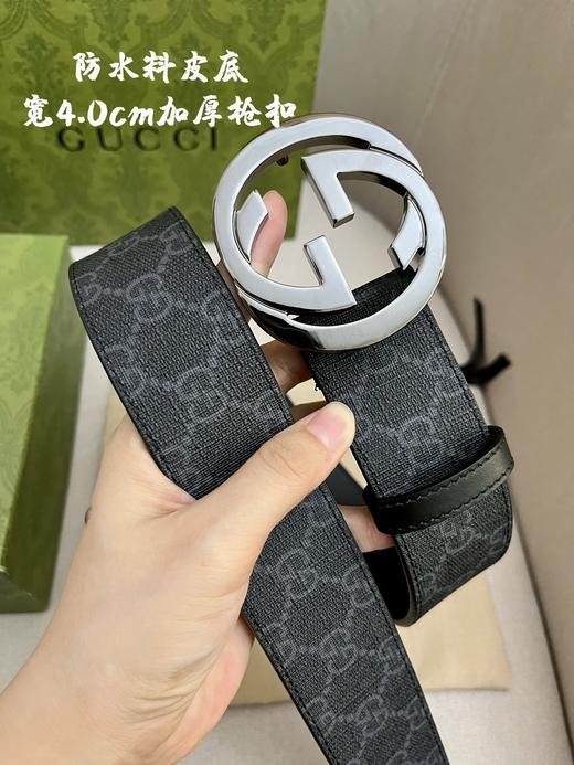 古驰 腰带 牛皮 黑色皮面 4.0cm（GD） 商品图2