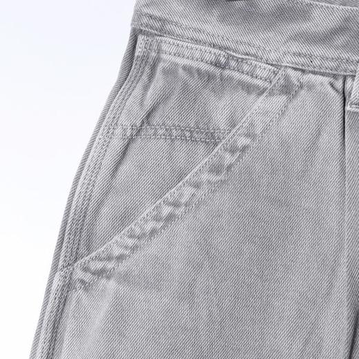 SDSA男装2026新款高贵轻奢简约复古设计感褶皱阔腿牛仔短裤百搭 商品图2